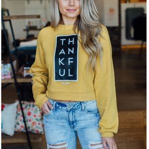 Thankful Cropped Sweatshirt
